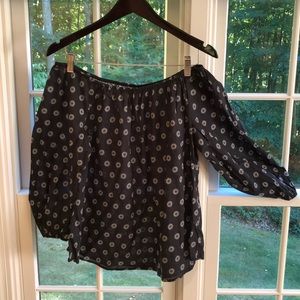 Anthropologie off the shoulder 3/4 sleeve blouse